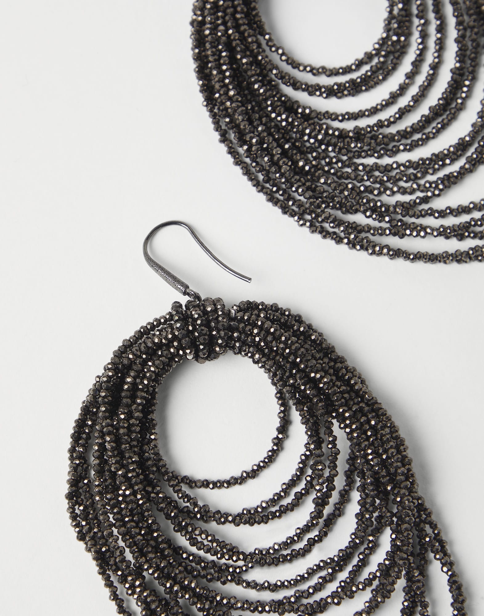 Vetro dangling hoop earrings - 2