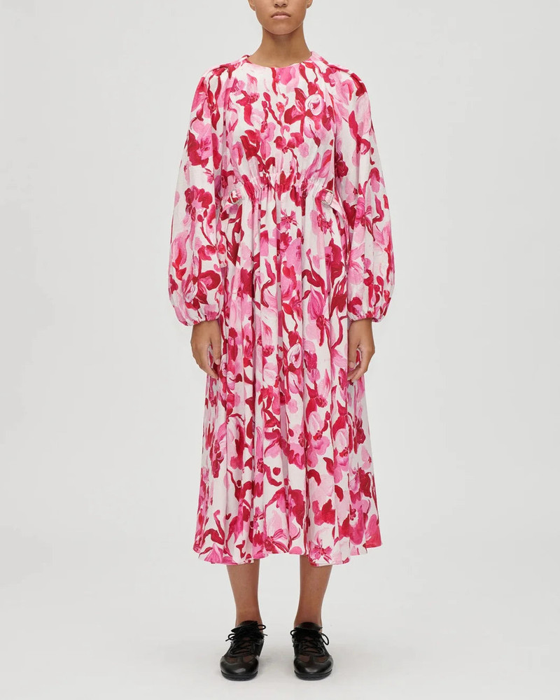 STINE GOYA DOUBLE BUCKLE RAGLAN MIDI DRESS outlook