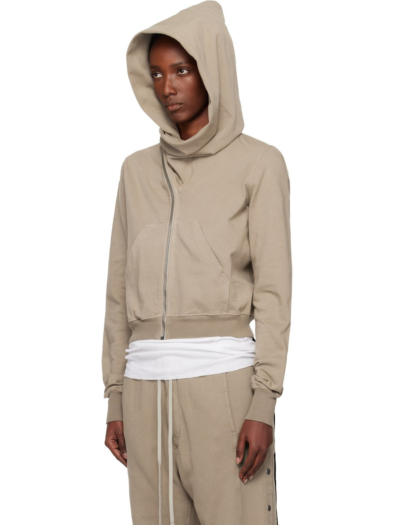 Rick Owens DRKSHDW Taupe Concordians Mountain Hoodie outlook