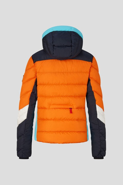 BOGNER Farina Down ski jacket in Orange/Dark blue outlook