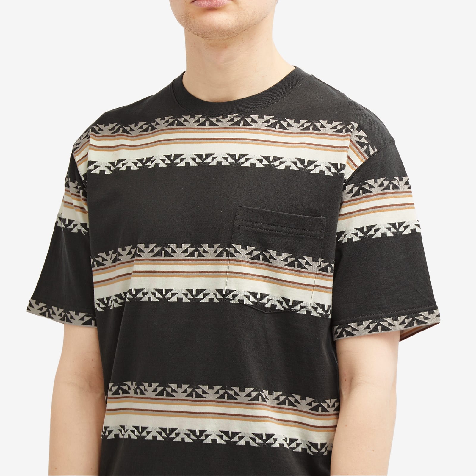 Beams Plus Jacquard Stripe Pocket T-Shirt - 5