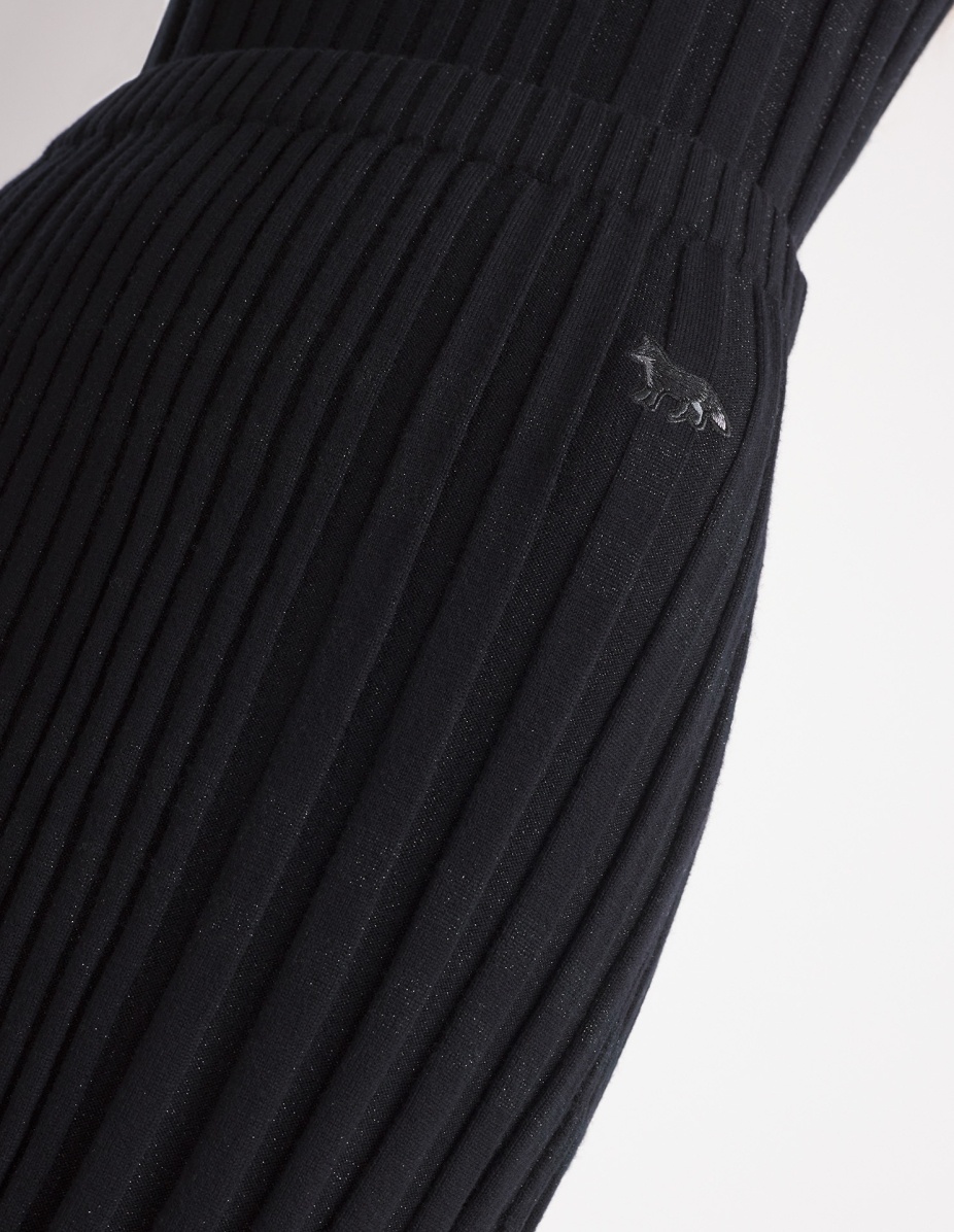 FESTIVE PROFILE FOX PATCH STRIPES RIBBED SKIRT - 4