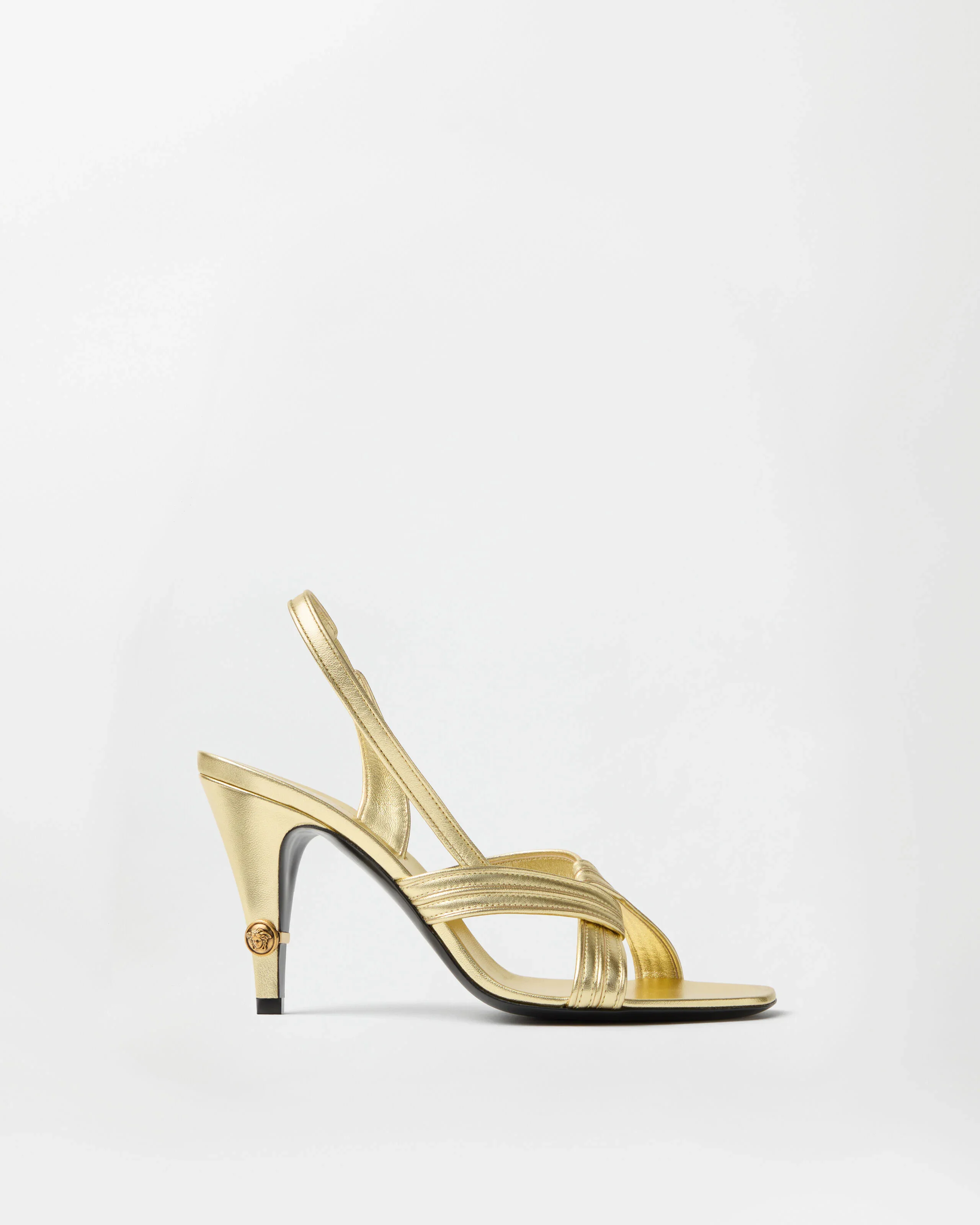 Gianni Metallic Nappa Sandals 90 mm - 1