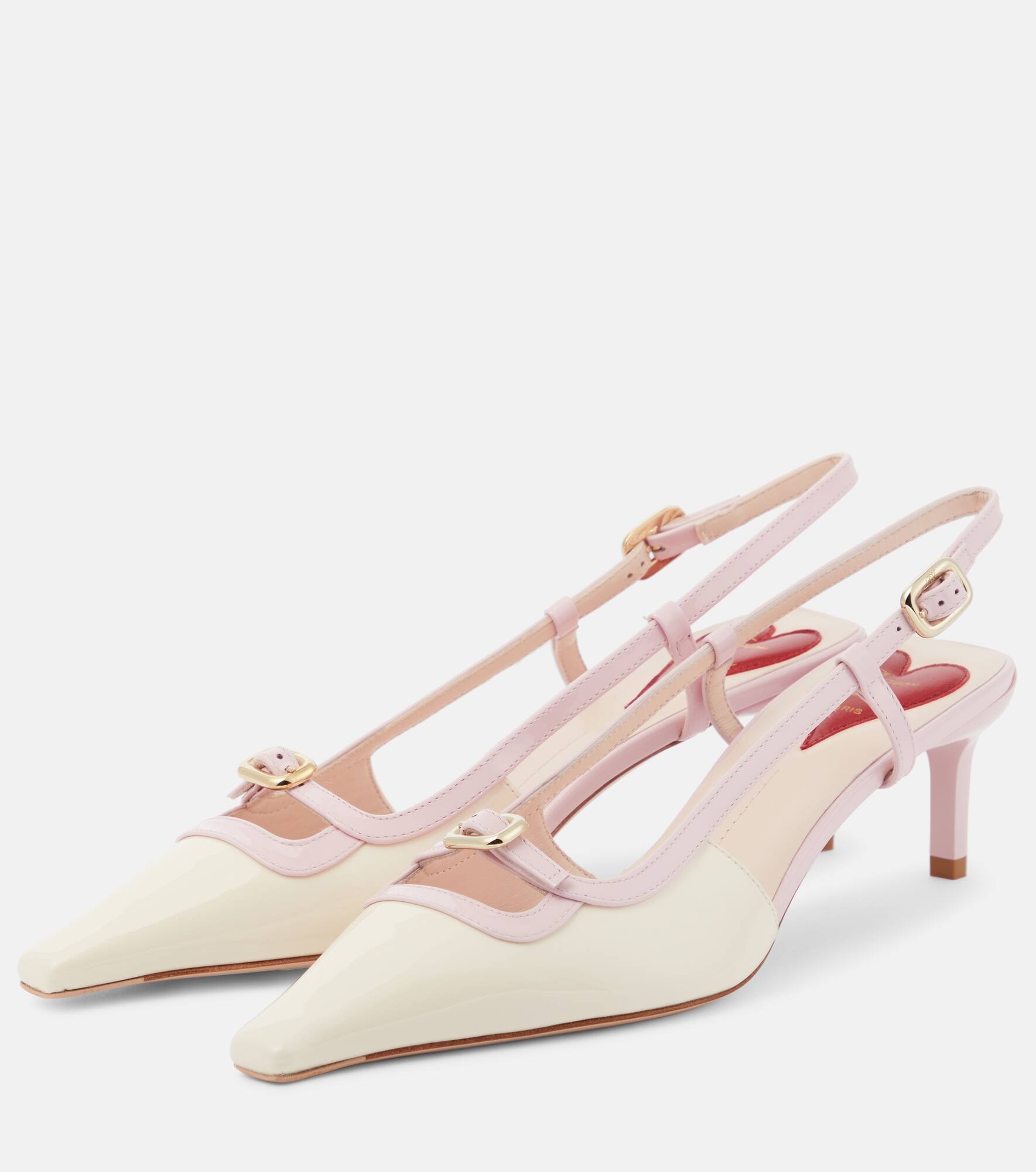 Viv’ Canard leather slingback pumps - 5