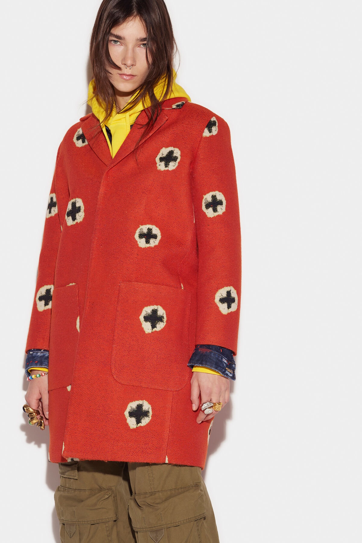 HIDDEN BUTTONS COAT - 4