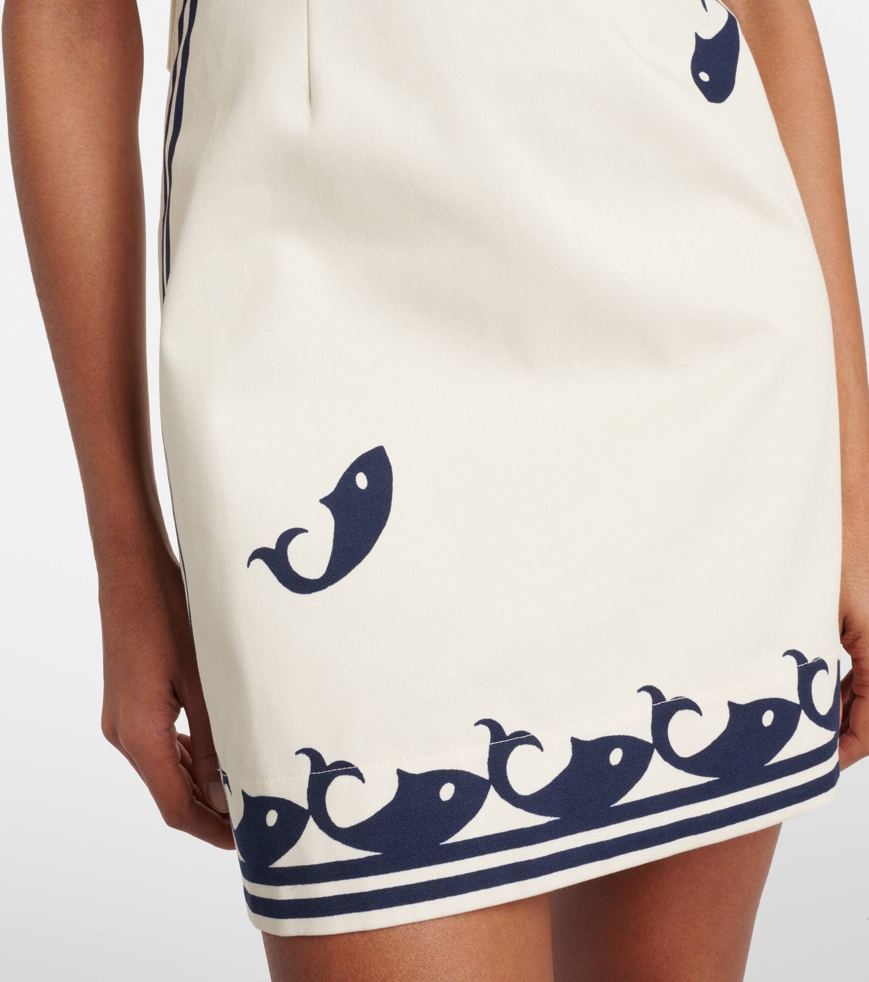 Marine printed cotton minidress - 5