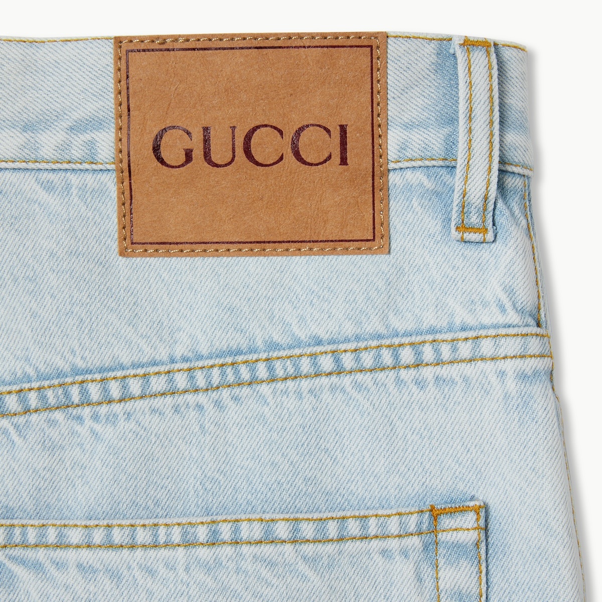Lasered denim shorts - 7