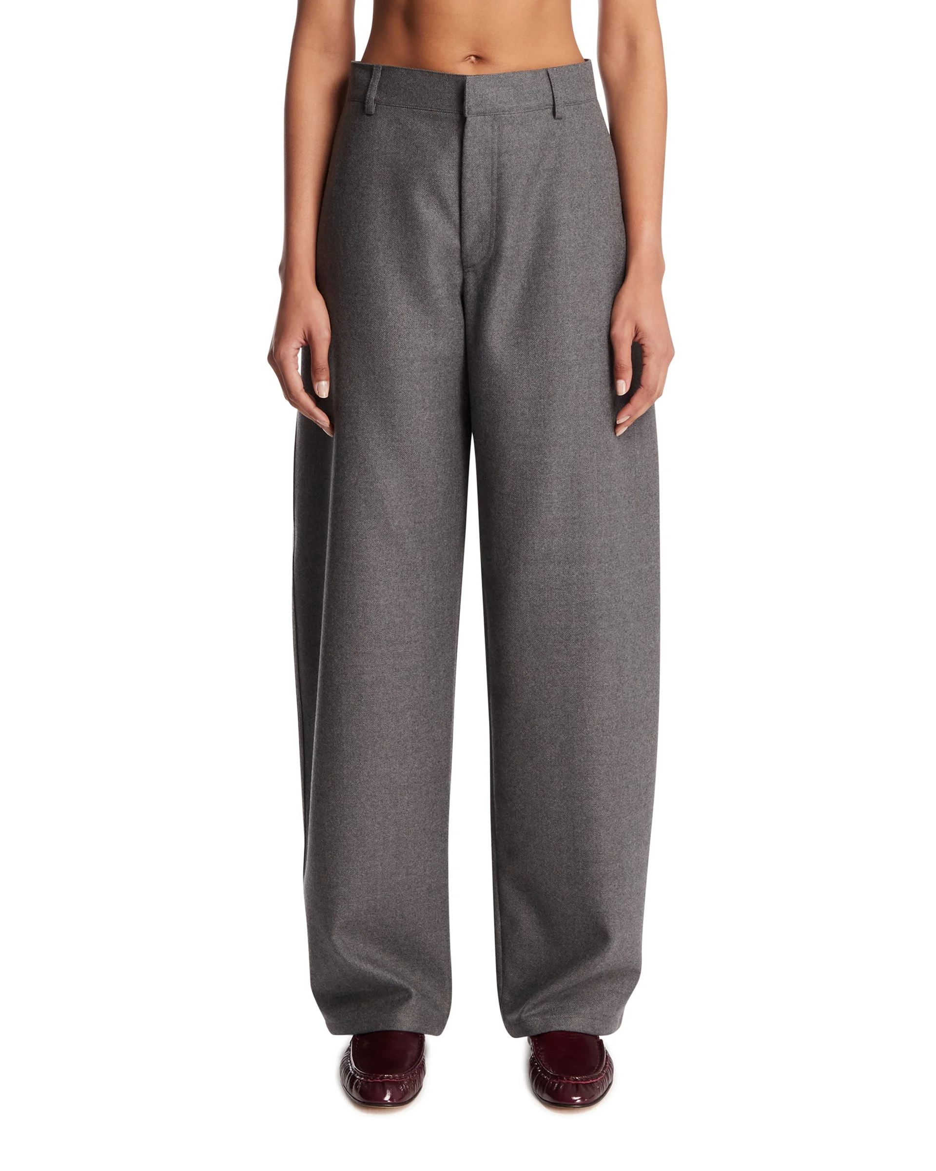Gray Wool Trousers - 1