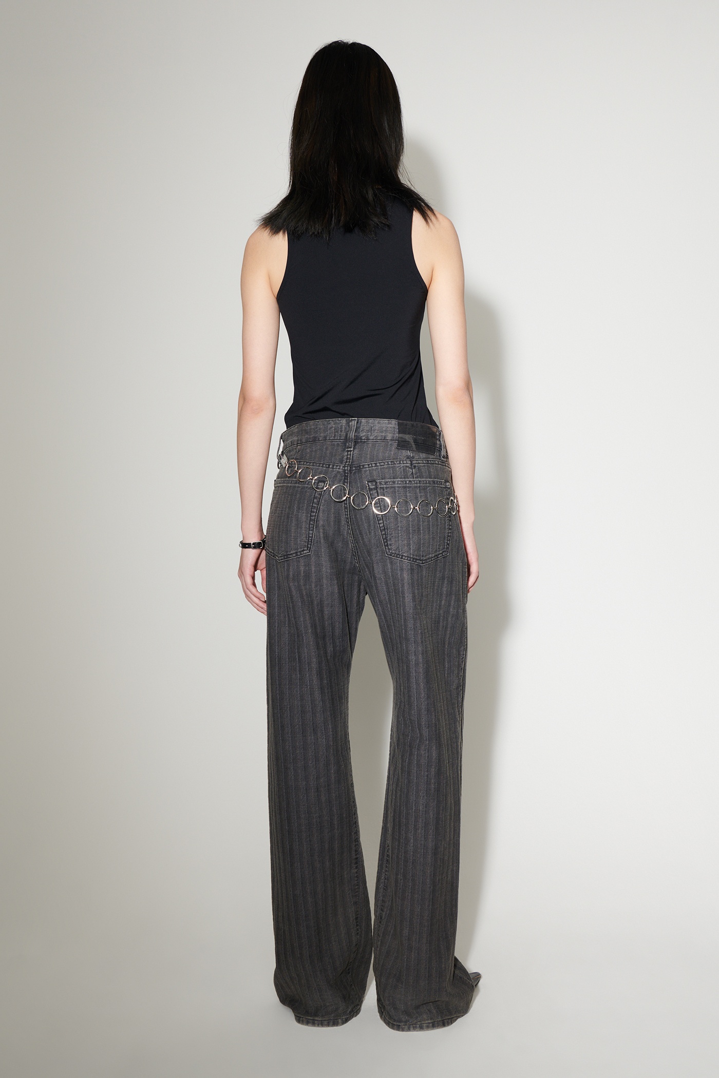 Treble Cut Washed Grey Torino Stripe - 6