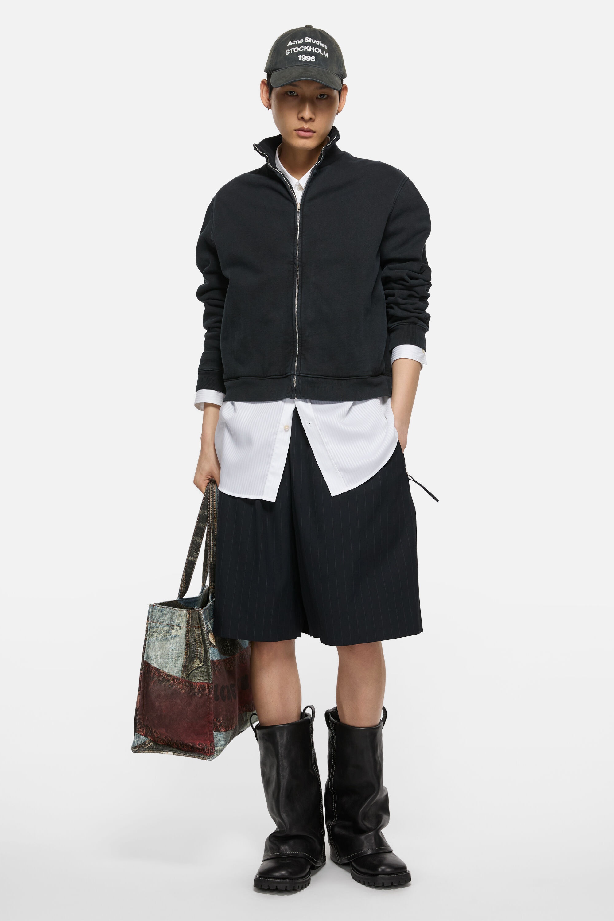 Zip-up sweatshirt - Faded black - 2
