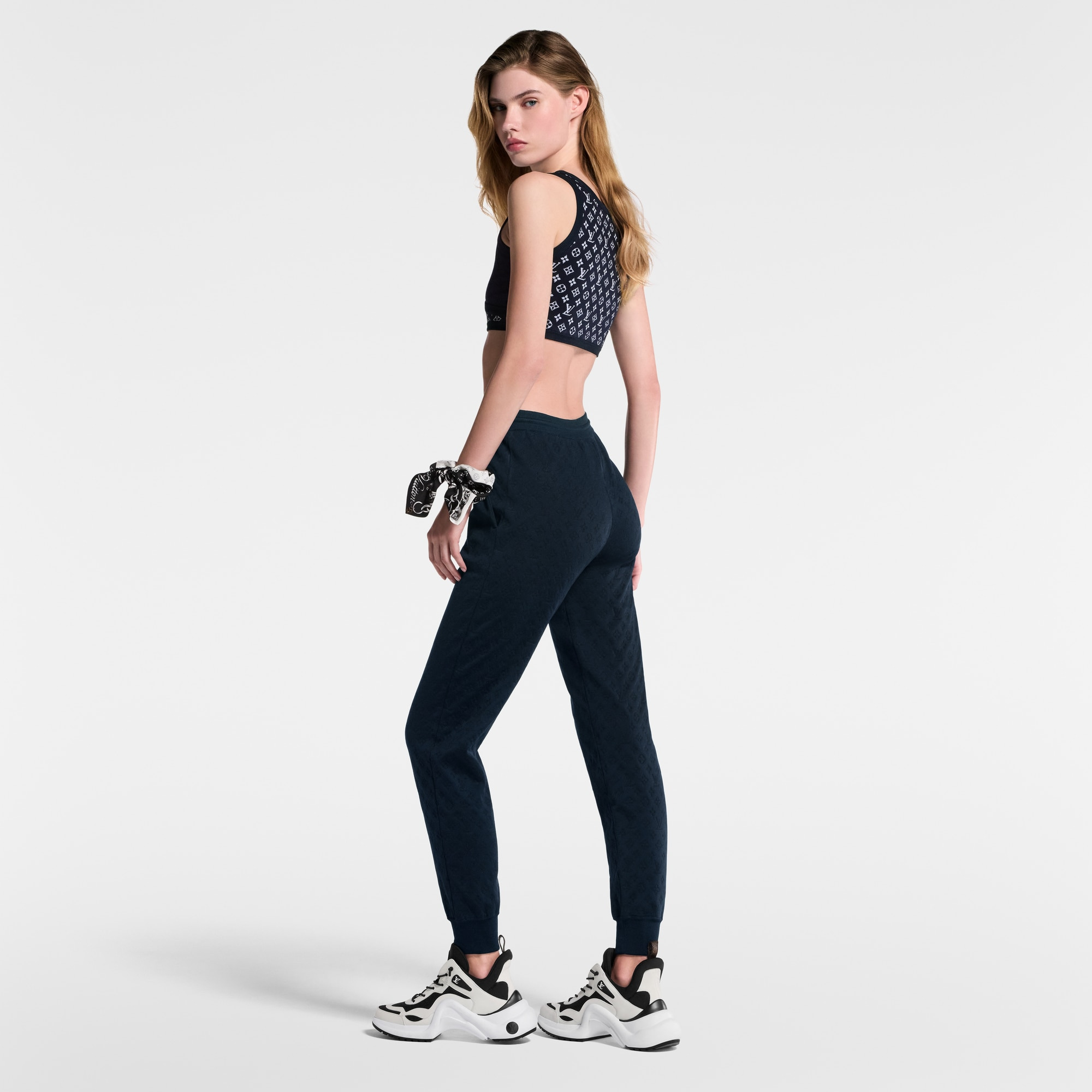 Monogram Jacquard Knit Jogging Pants - 5