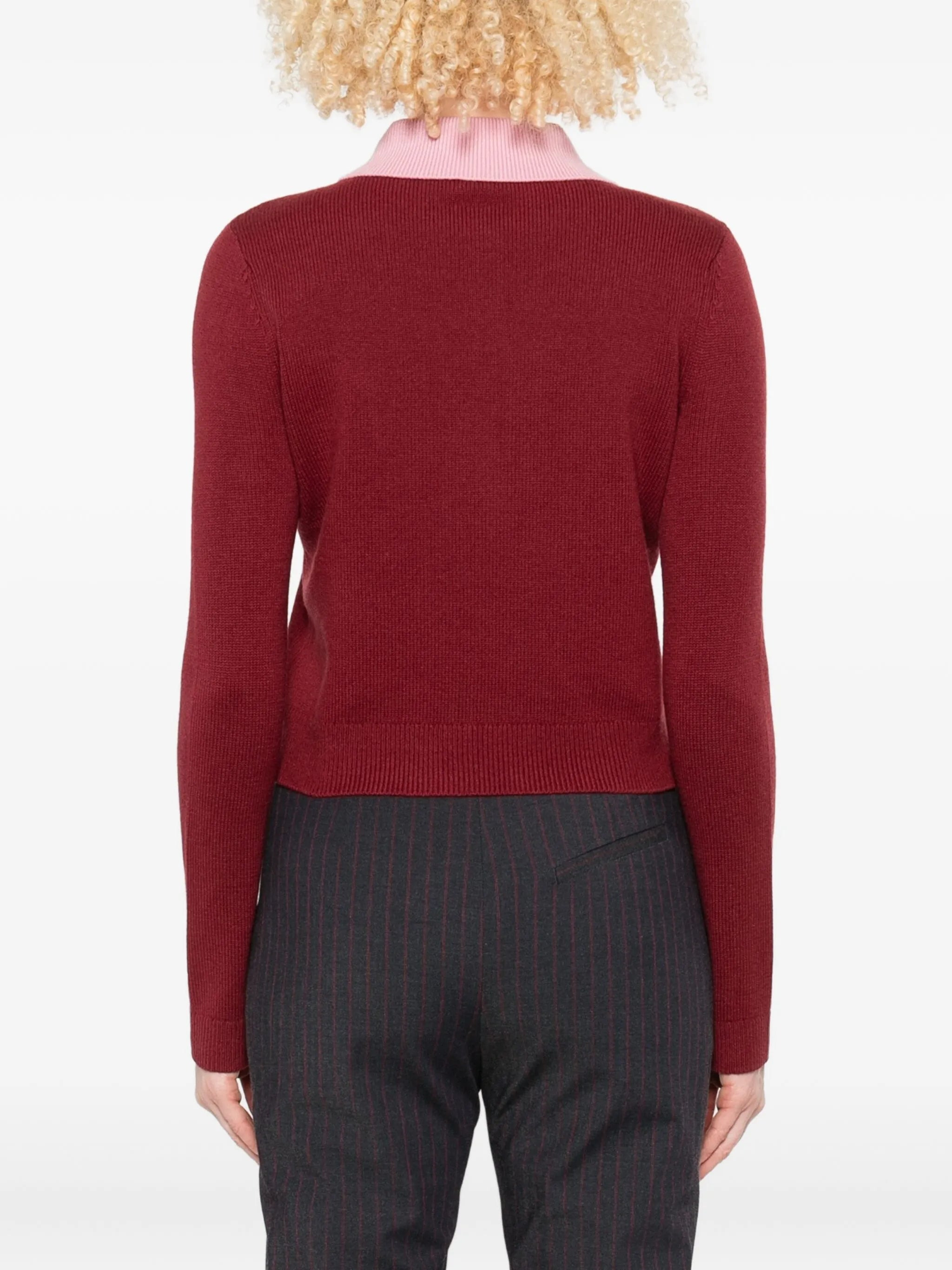 Self-portrait Contrast-collar Polo Top - 2