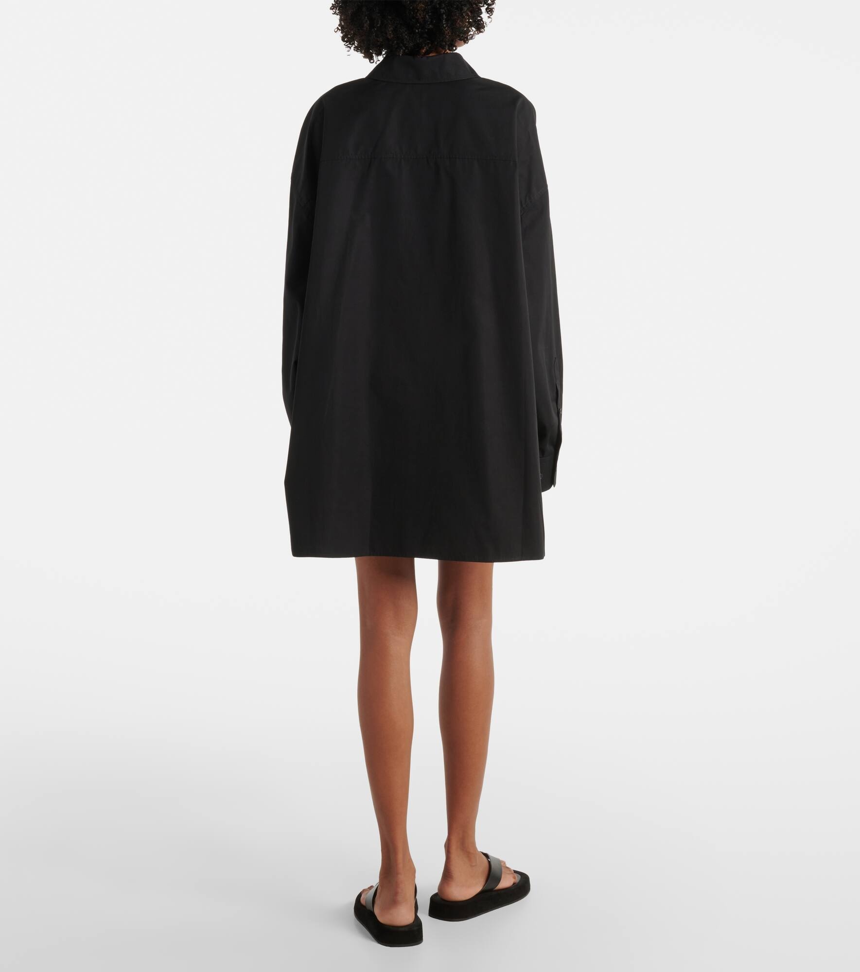 Oversized cotton shirtdress - 3