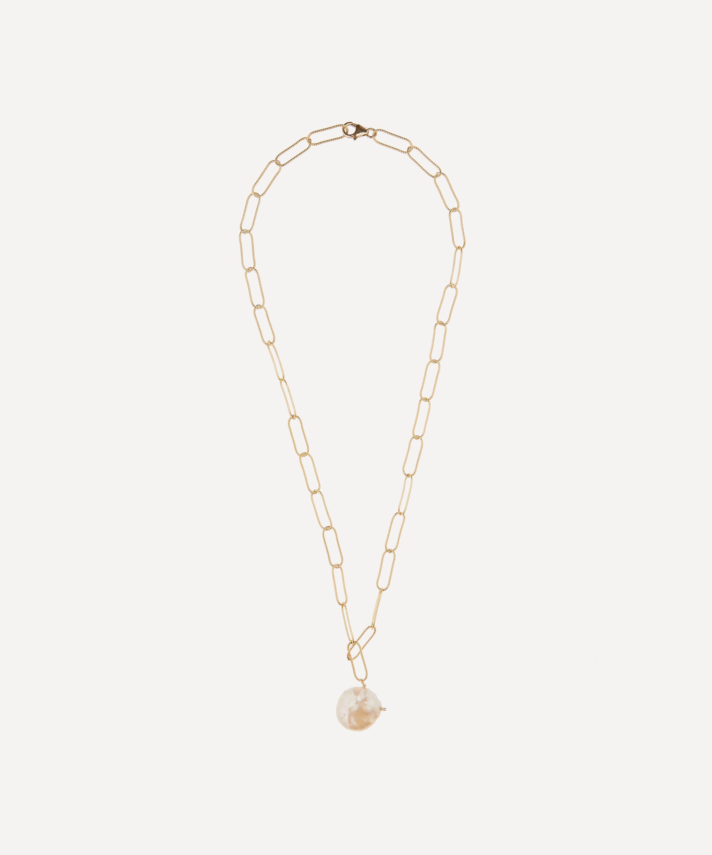 Gold-Plated The Water Bearer Baroque Pearl Pendant Necklace - 3
