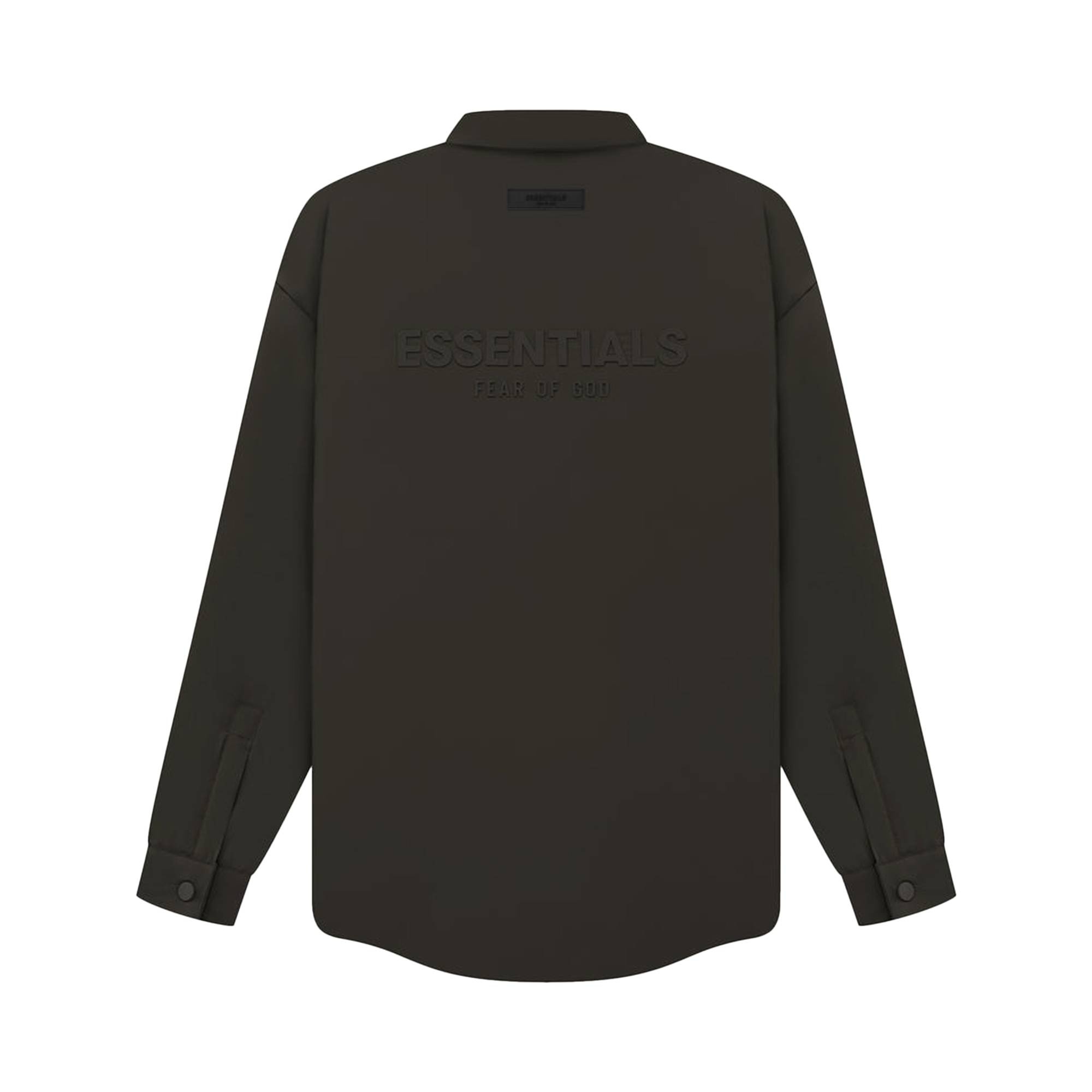 Fear of God Essentials Filled Nylon Shirt Jacket 'Off Black' - 2