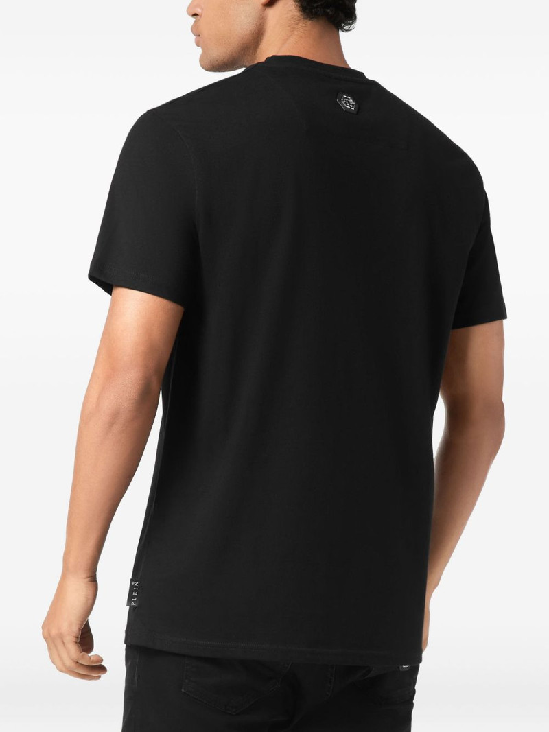 crest-print round neck T-shirt 3