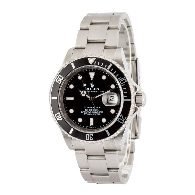 Rolex Submariner 16610T No Holes Stainless Steel Case - 2