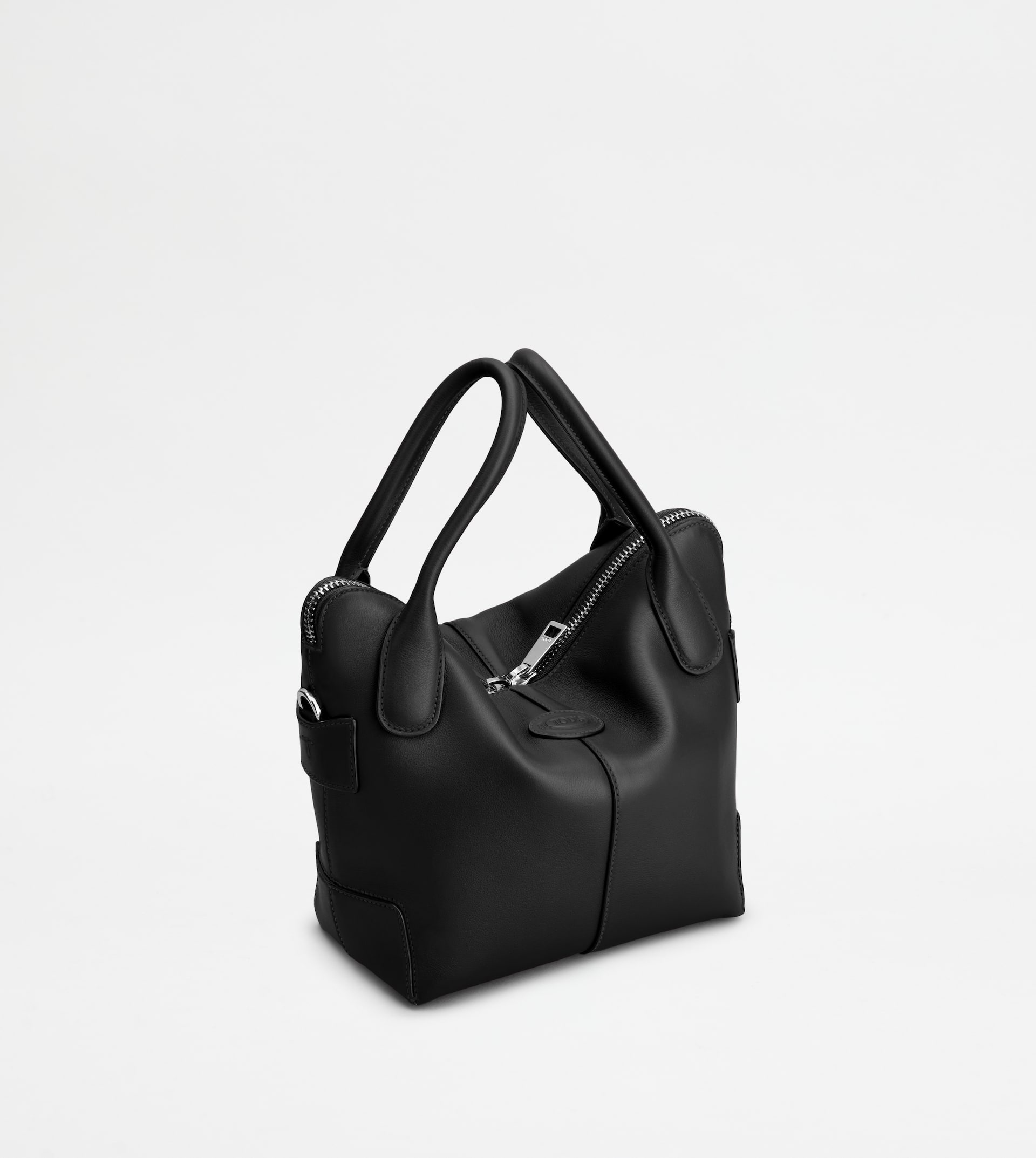 TOD'S DI BAG SWING IN LEATHER MINI - BLACK - 4