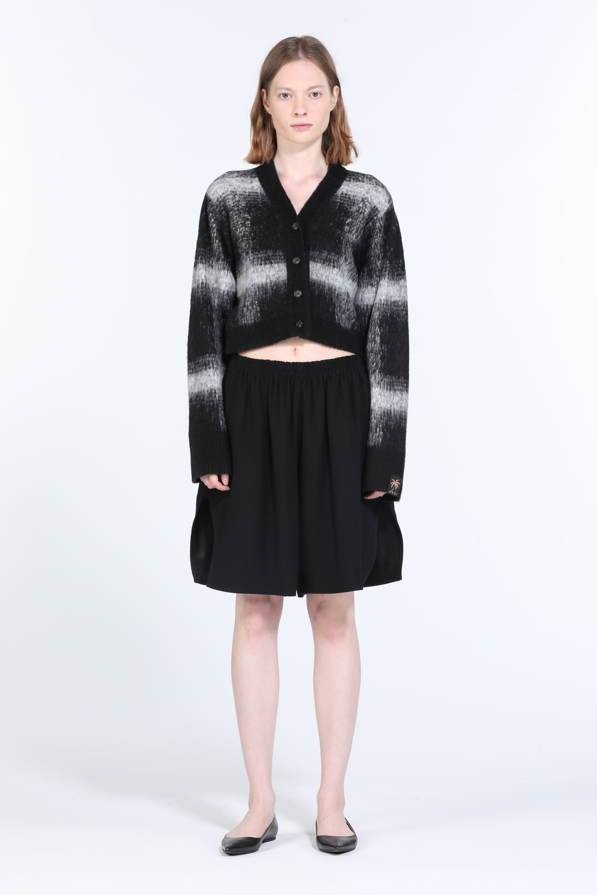 CHECKED CROPPED CARDIGAN - 4