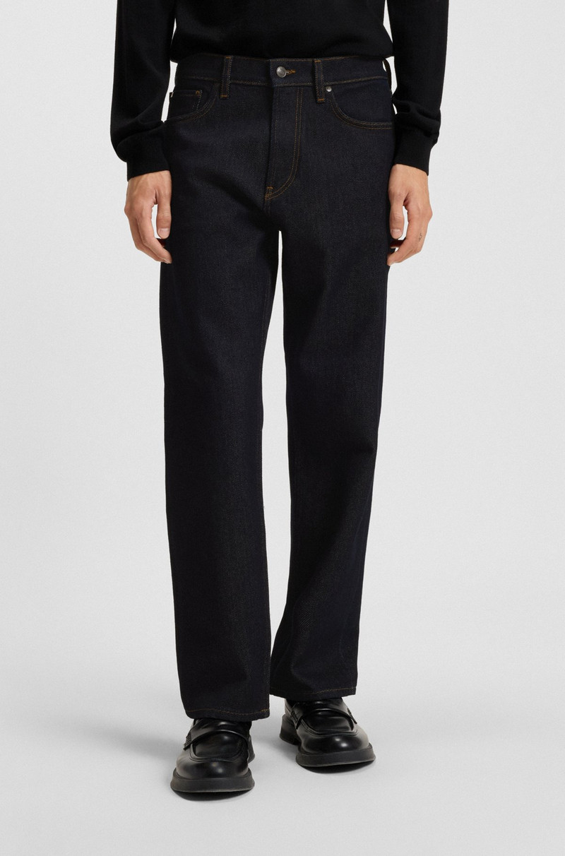 REGULAR-FIT JEANS IN FADED DARK-BLUE DENIM 2