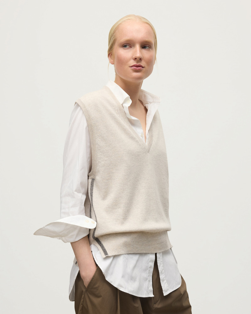 Johnstons of Elgin Tilda Natural Cashmere Tank outlook