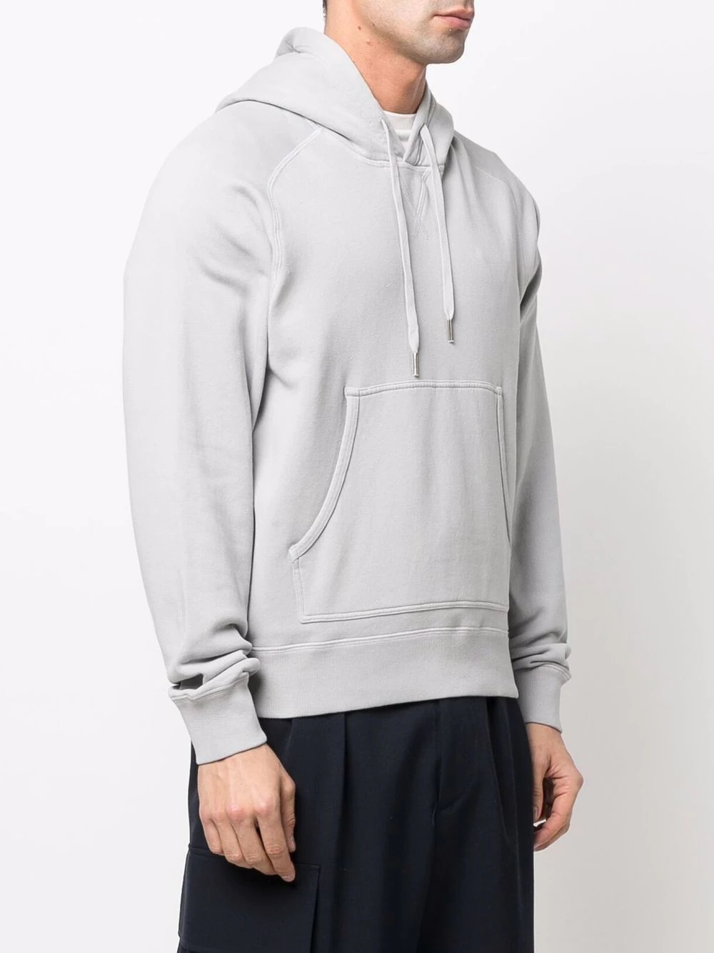 washed-effect raglan-sleeve hoodie - 3