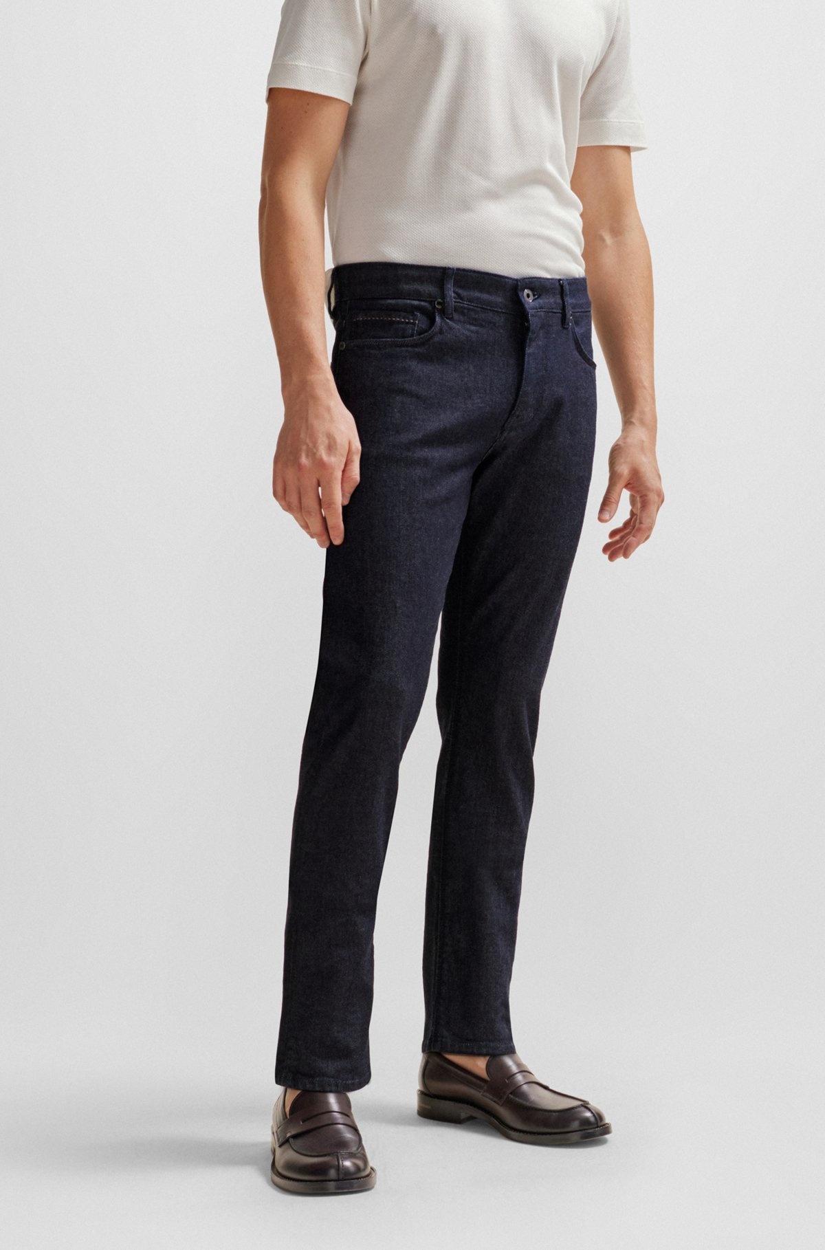 SLIM-FIT JEANS IN BLUE LUXURY-COMFORT DENIM - 2