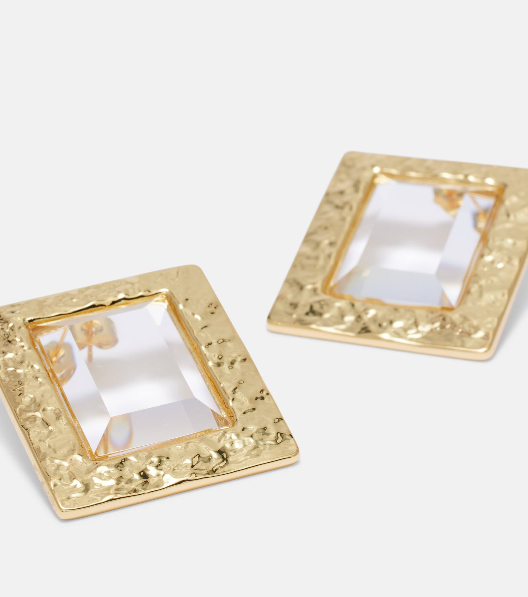 18kt gold-plated earrings - 4