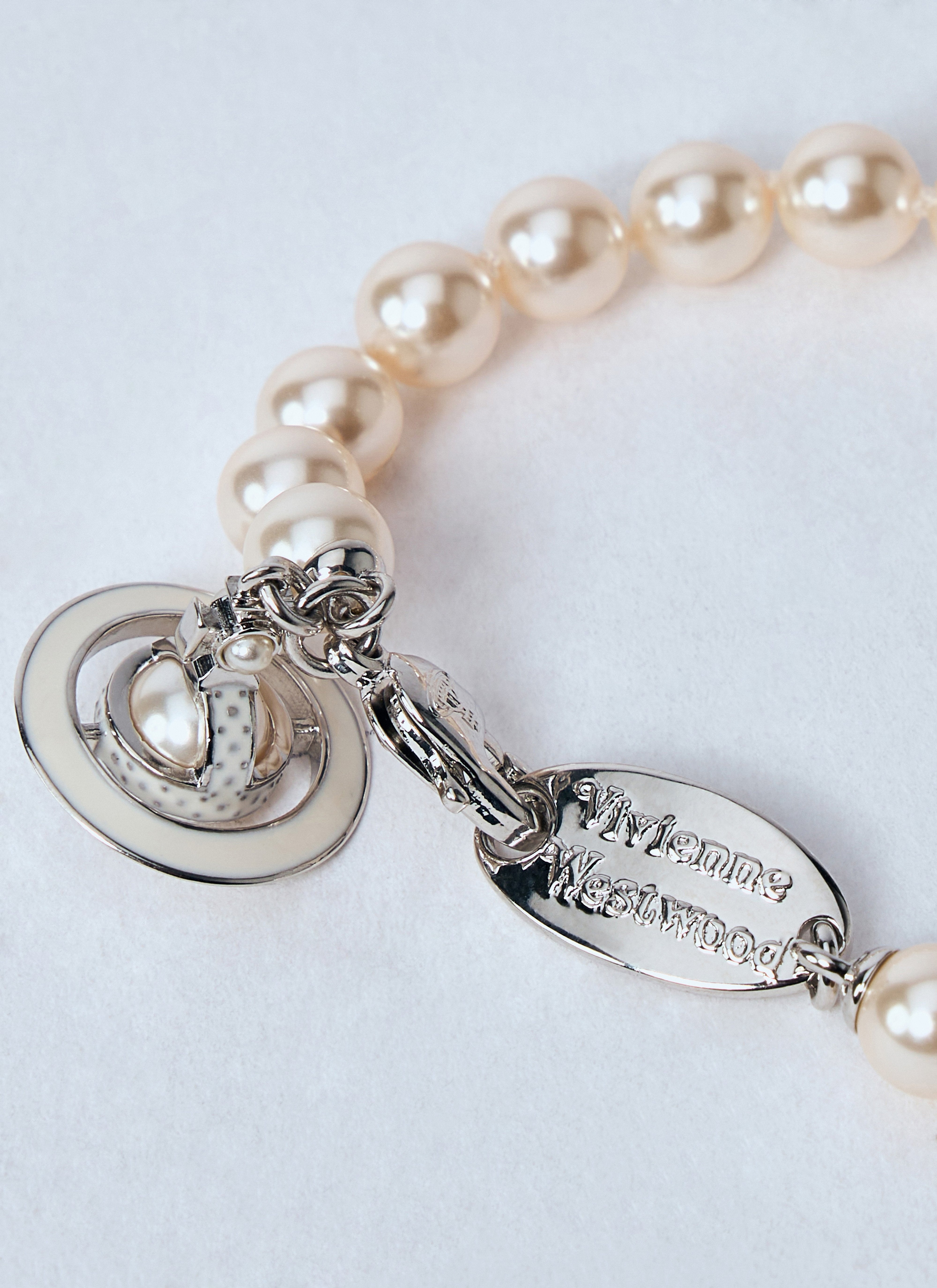 Vivian Westwood ブレスレット SIMONETTA BRACELET VIVIENNE WESTWOOD ALEKSA BRACELET GOLD CREAM ROSE PEARL