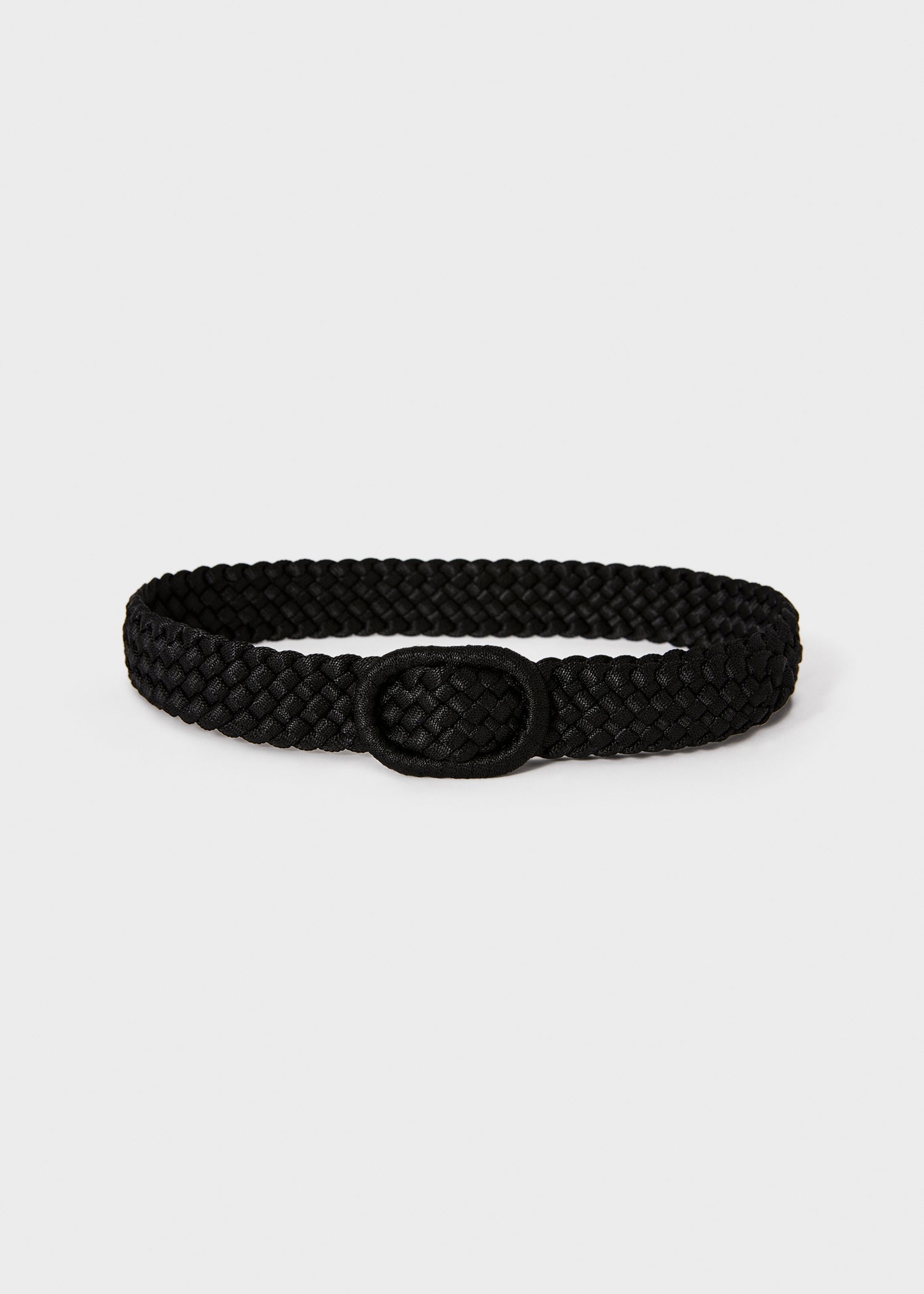 Slim braided fabric belt - 2