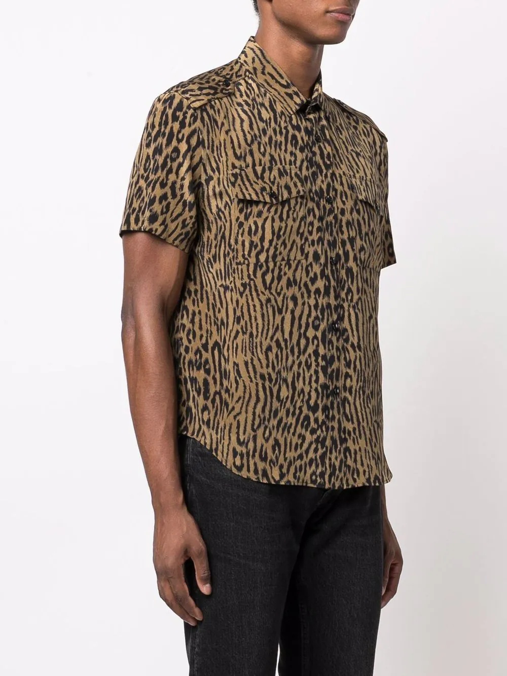 leopard-print silk shirt - 3