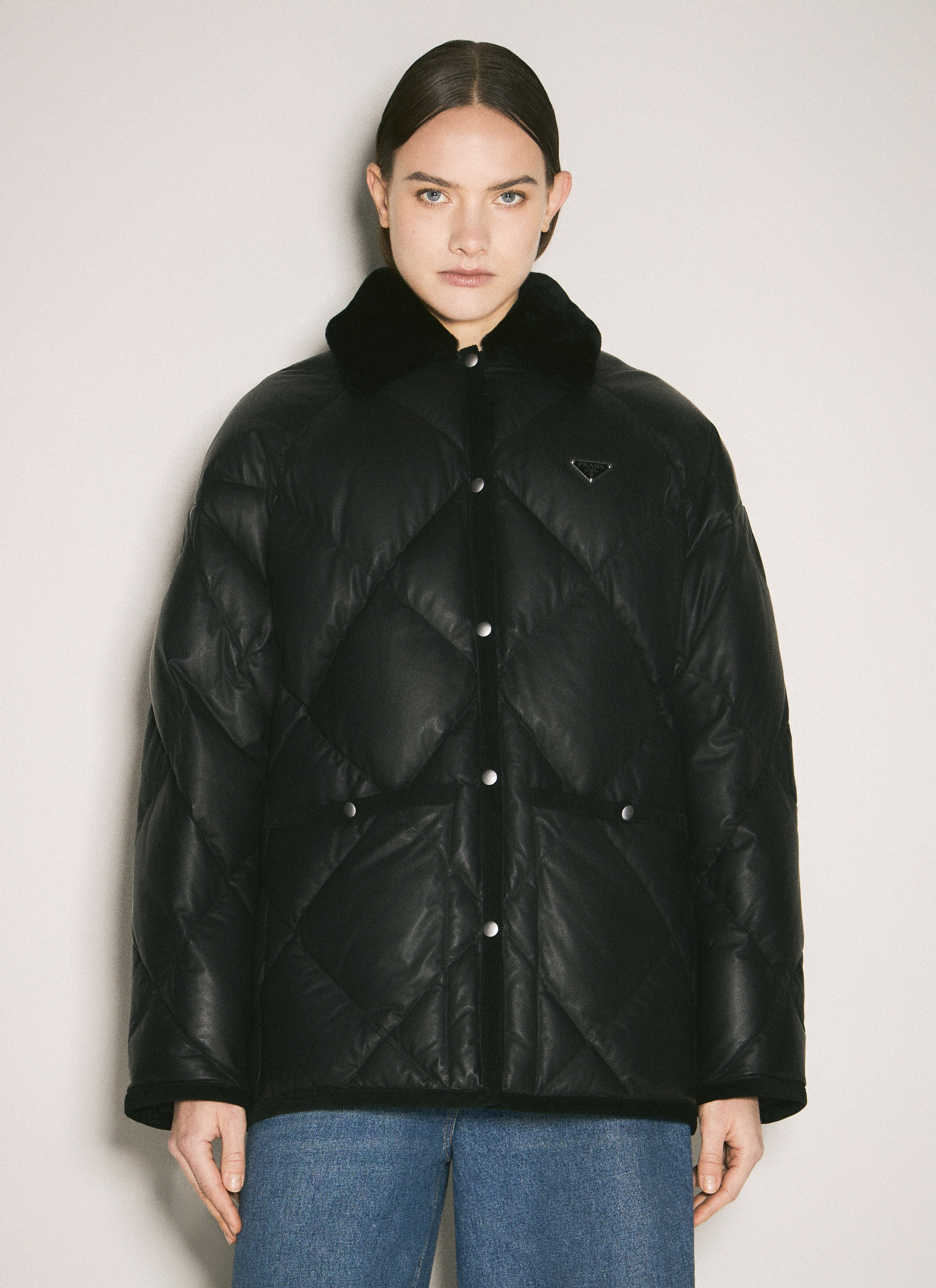Quilted Nappa Leather Caban - 1