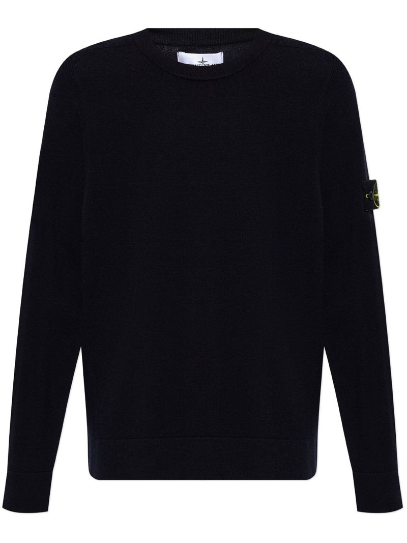 Compass-motif wool sweatshirt 1