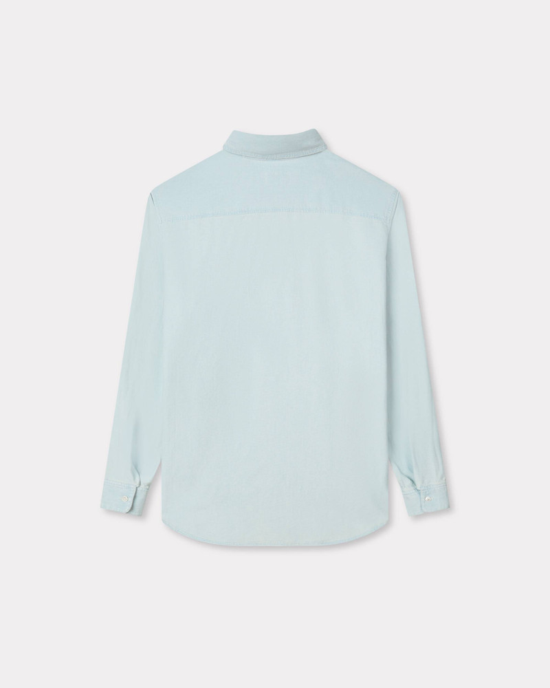 KENZO Workwear shirt in stone bleach chambray outlook