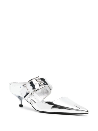 Alexander McQueen Punk 40mm mirrored mules outlook