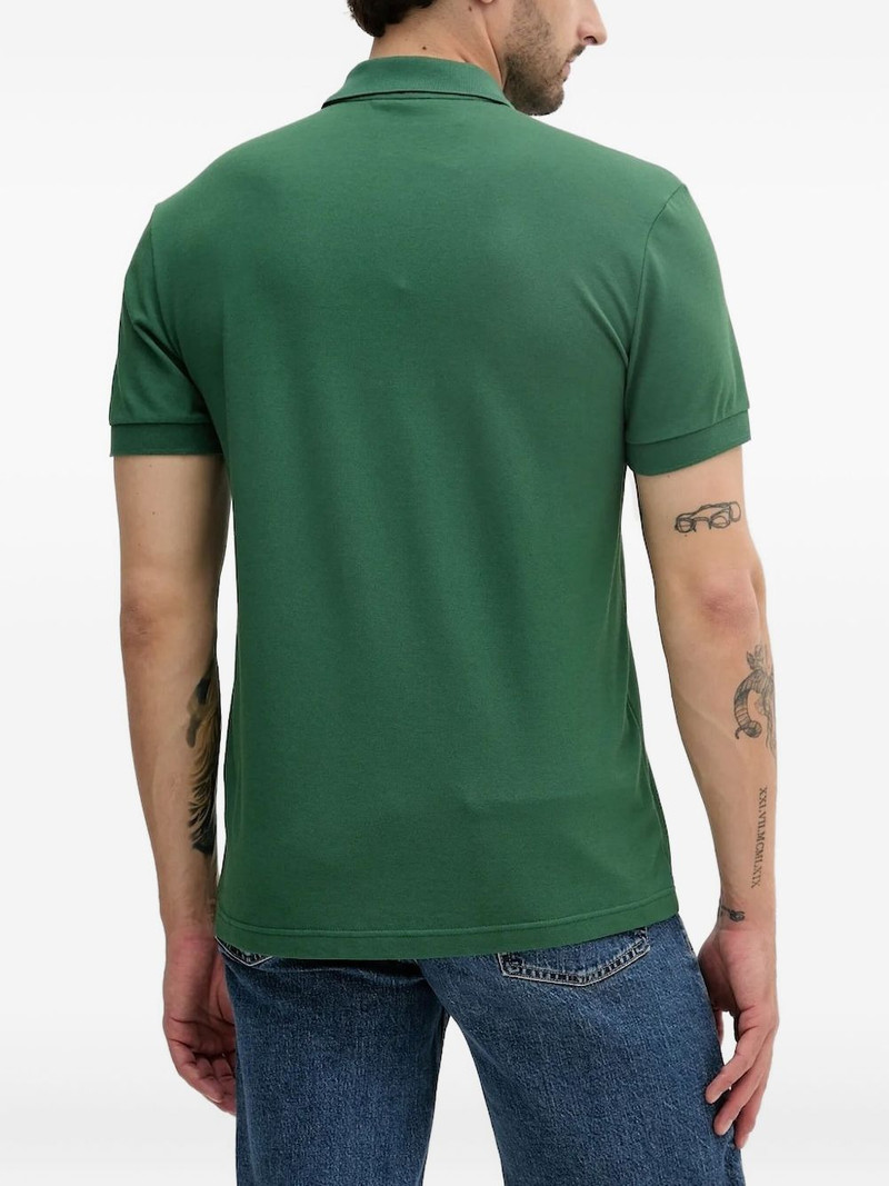 LACOSTE crocodile-patch short-sleeved polo shirt outlook