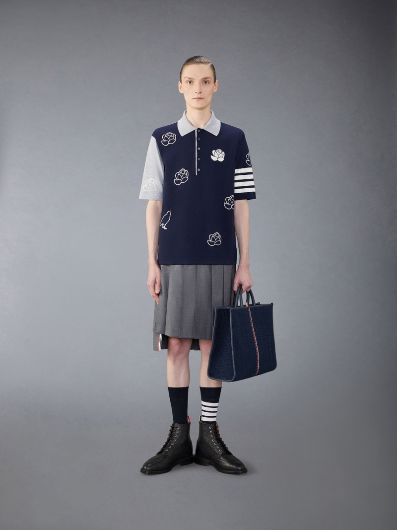 Funmix Cotton 4-Bar Rose and Raven Polo 3