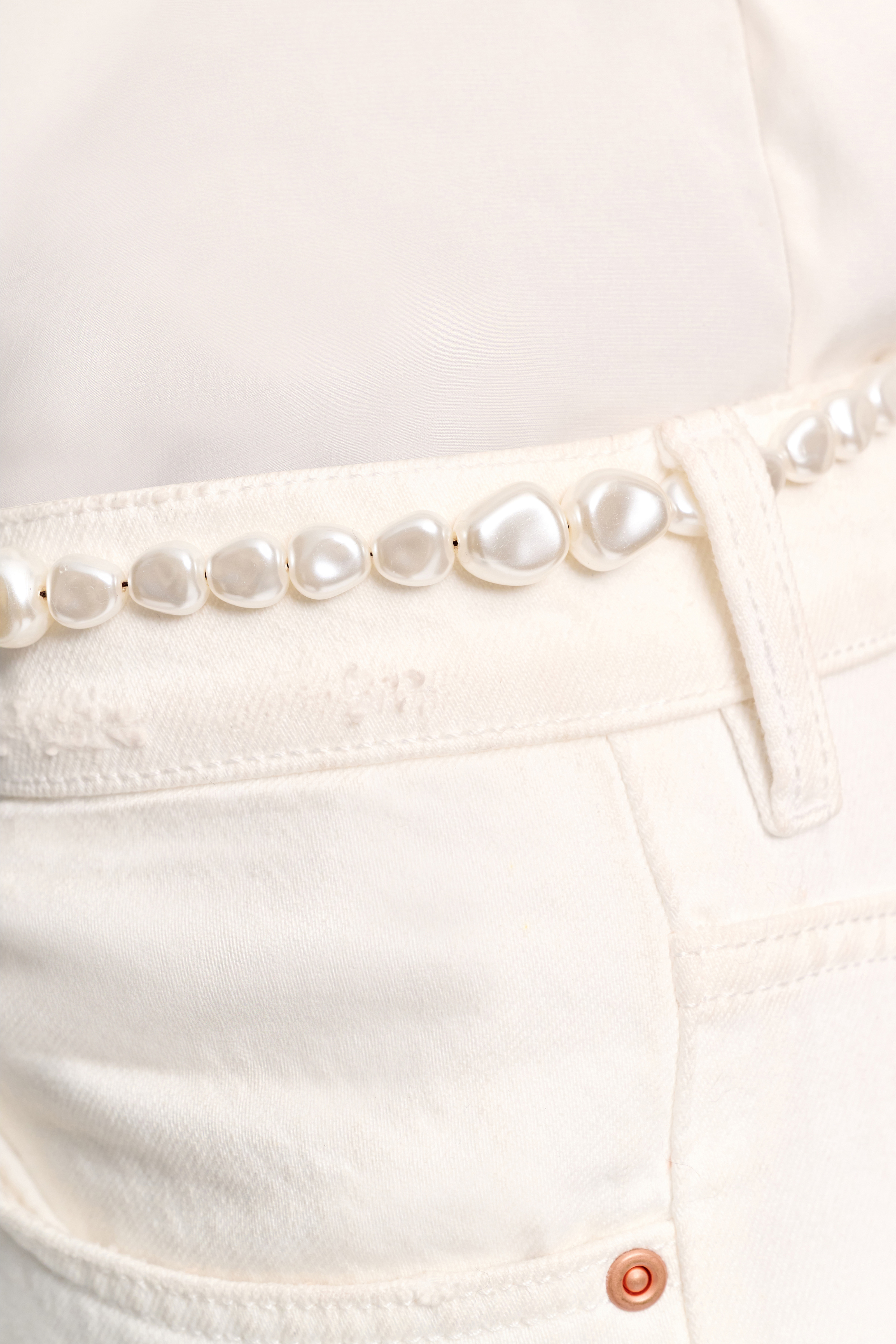 PEARL PERFECTION pearl stud belt - 4