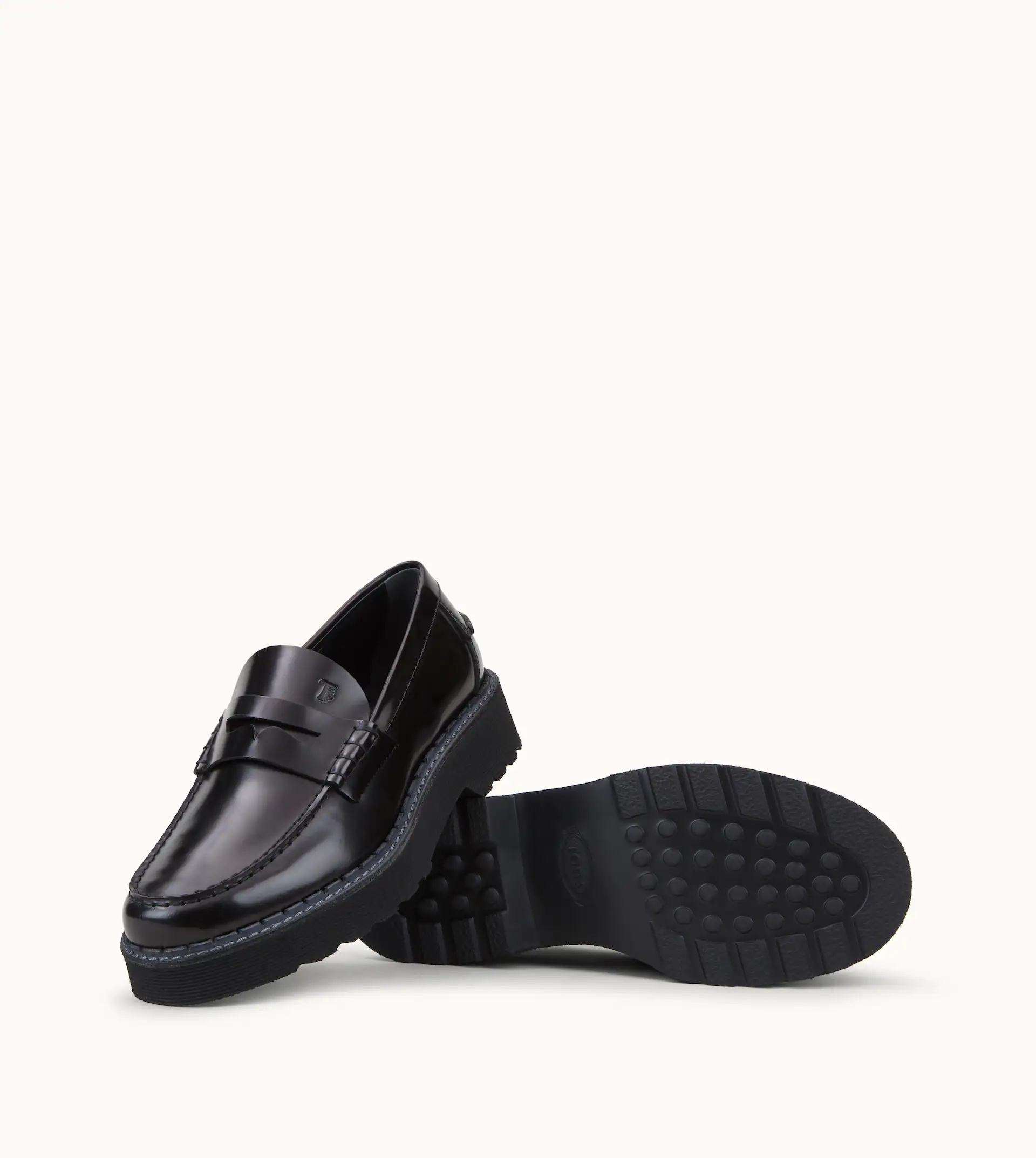 LOAFERS IN LEATHER - BLACK - 5