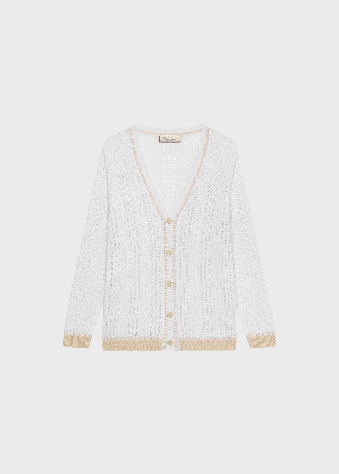 PERFORATED KNIT CARDIGAN - 1