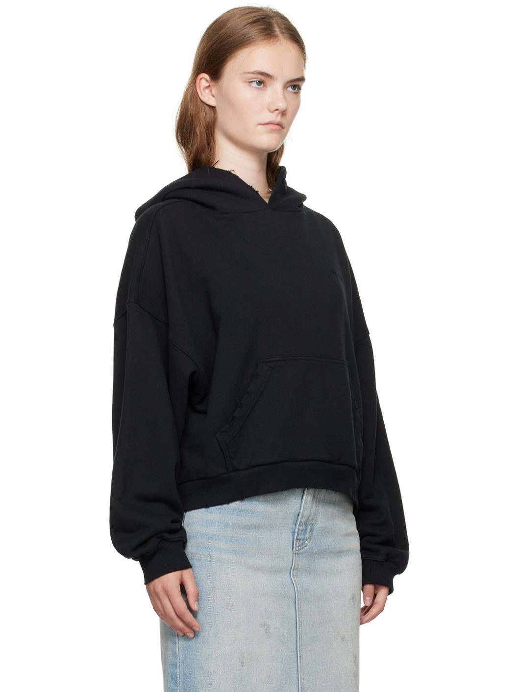 Black Layered Hoodie - 2