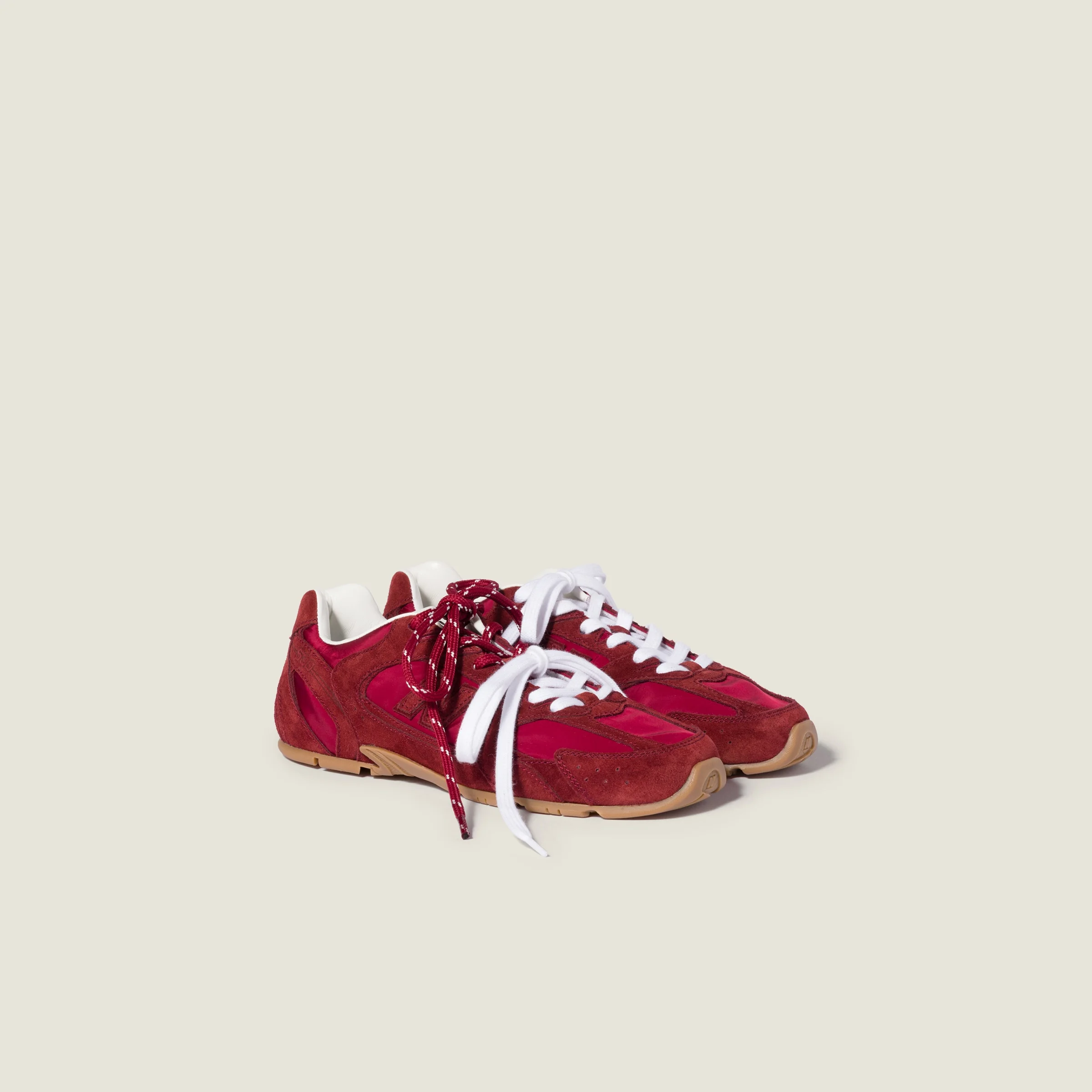 New Balance X Miu Miu 530 SL technical fabric and suede sneakers - 1