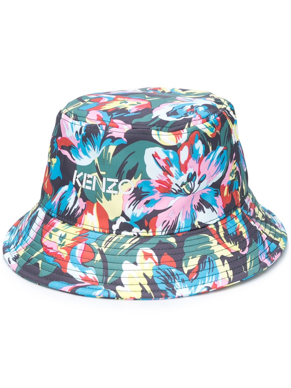 floral print bucket hat - 1