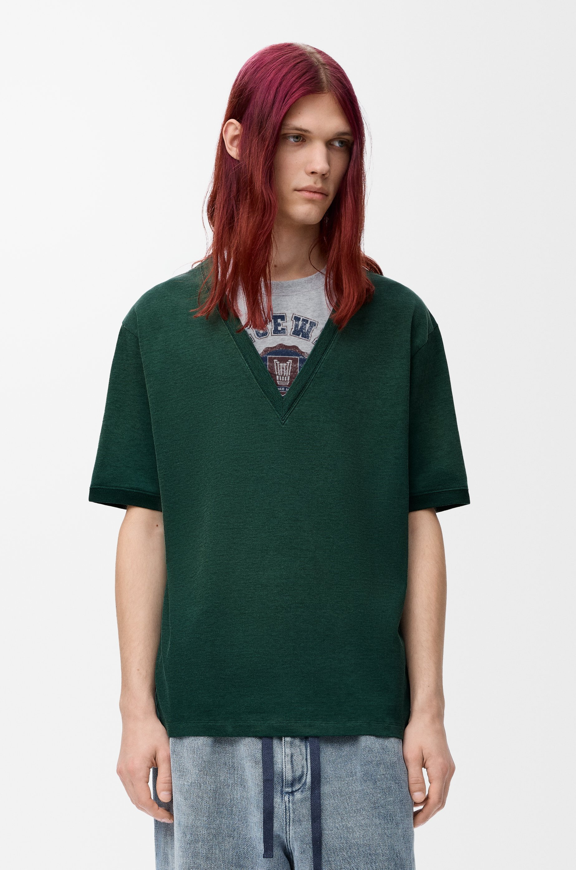 Loose fit T-shirt in cotton blend - 3