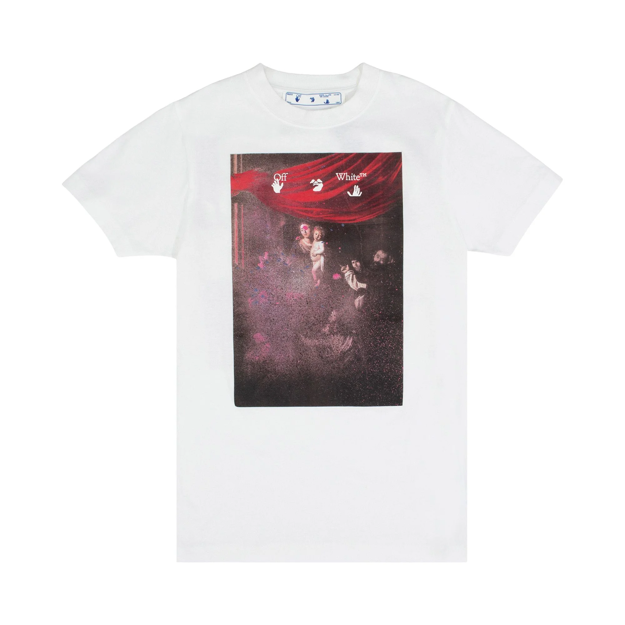 Off-White Sprayed Caravaggio Slim Tee 'White' - 1
