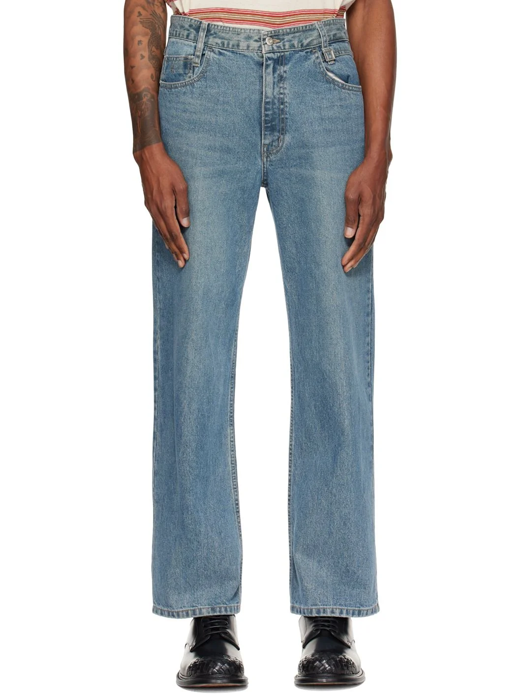 Blue Straight Jeans - 1
