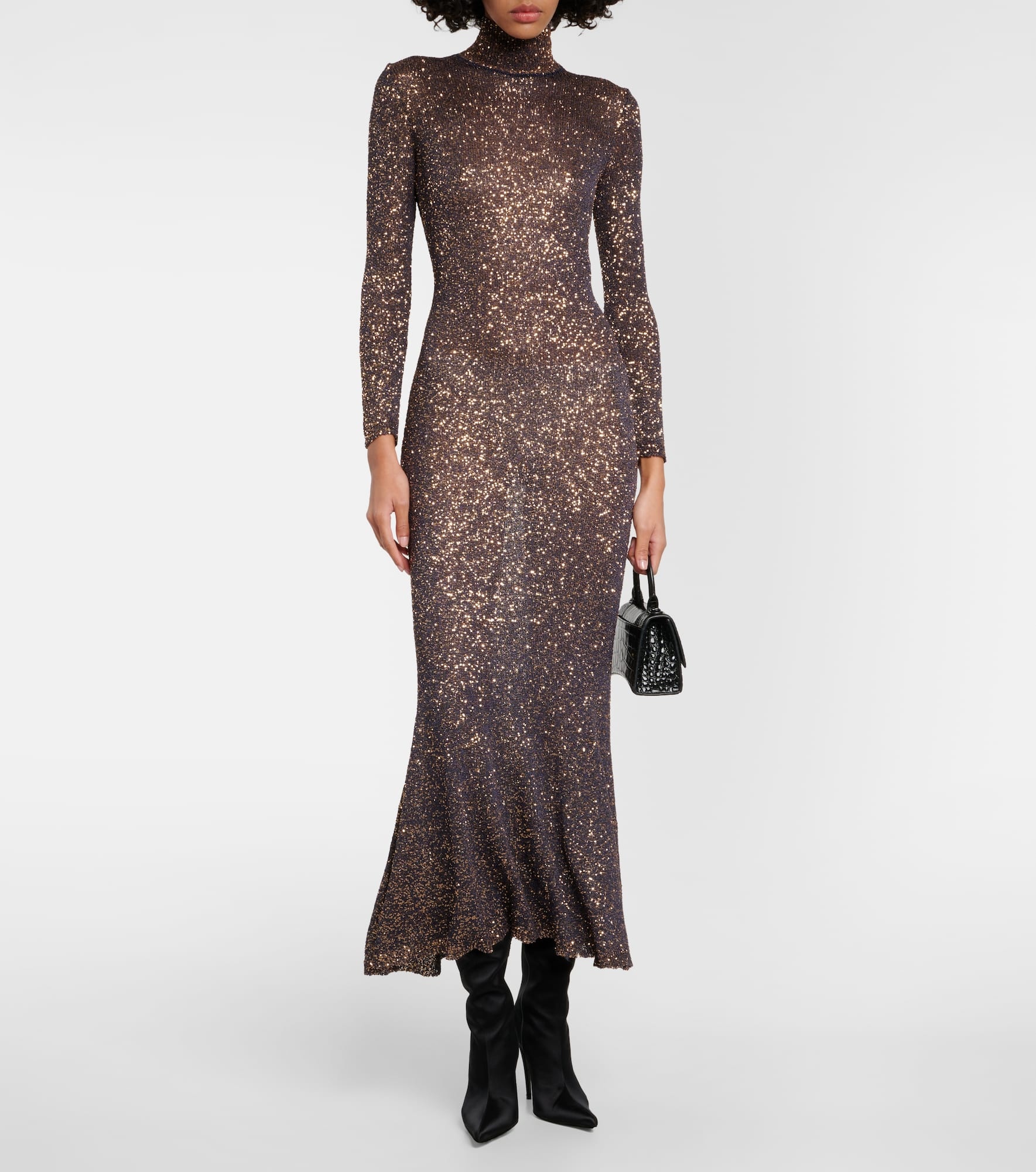 Sequined metallic knit maxi dress - 2