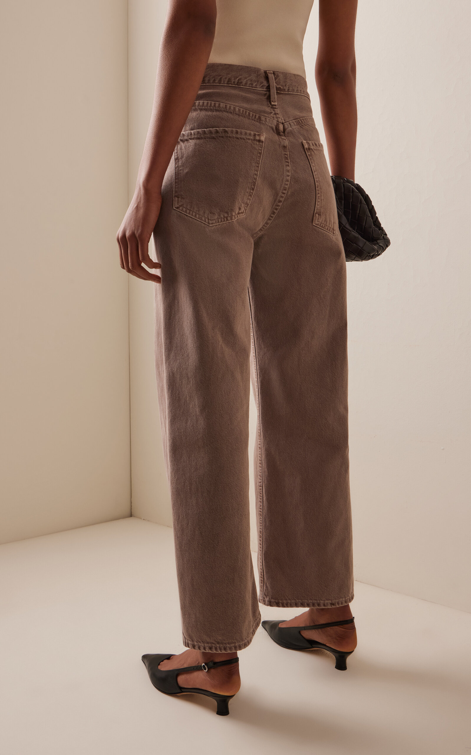 Ren Rigid High-Rise Wide-Leg Jeans brown - 4