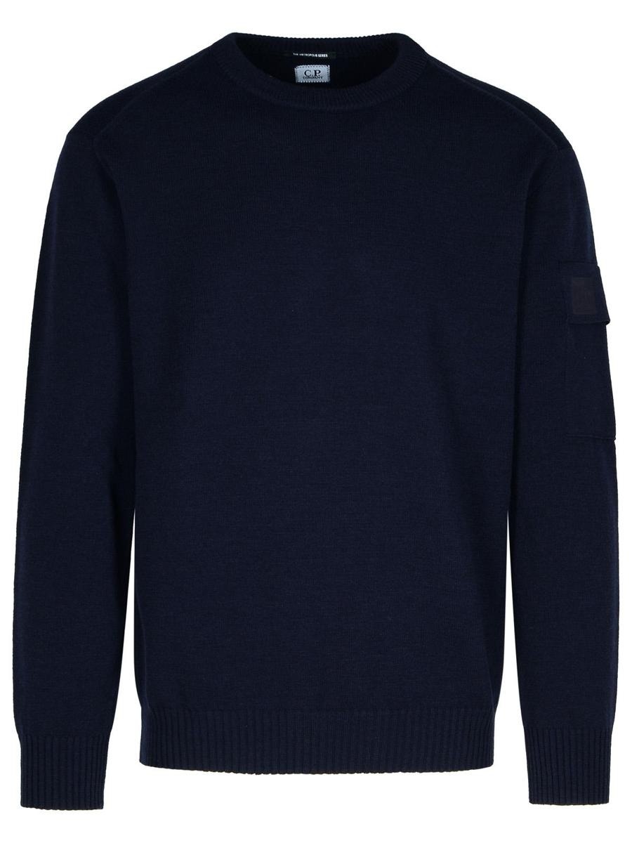 C.P. Company Blue Virgin Wool Blend Sweater - 1