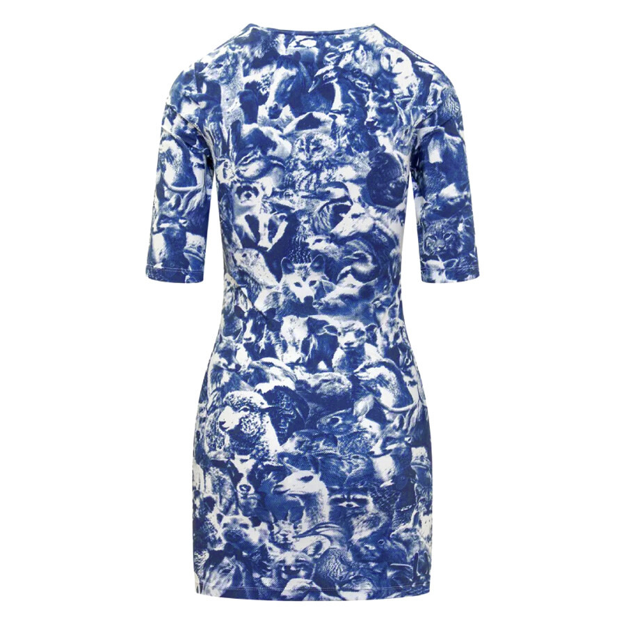 Stella McCartney Animal Forest-Print Crew-Neck Minidress - 7
